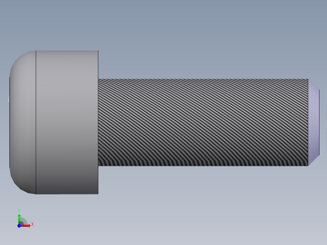 内六角圆柱头螺钉  M8×2001前视图
