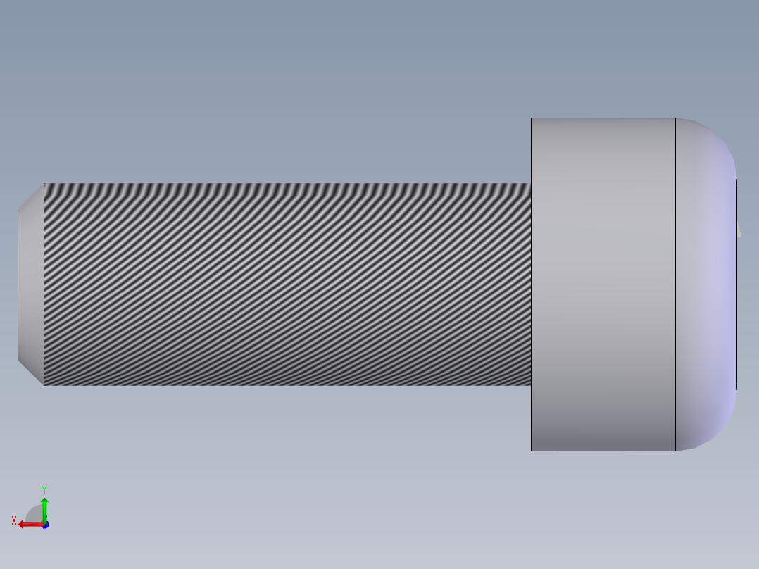 内六角圆柱头螺钉  M8×2001后视图