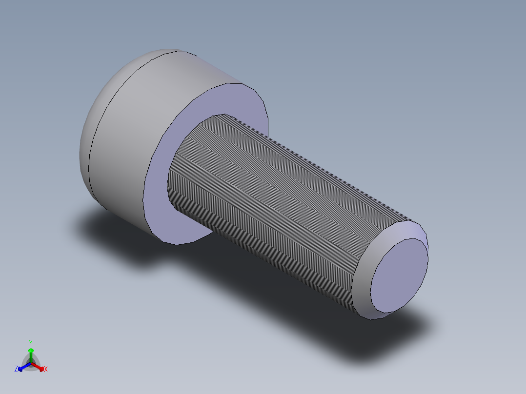 内六角圆柱头螺钉  M8×2001正等轴测图