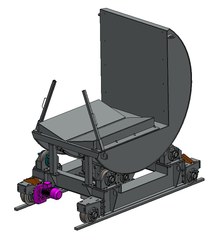 带转运车的卷材翻转机 20T