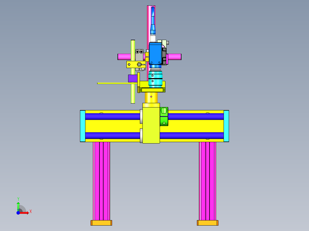 移动式视觉检测工装前视图