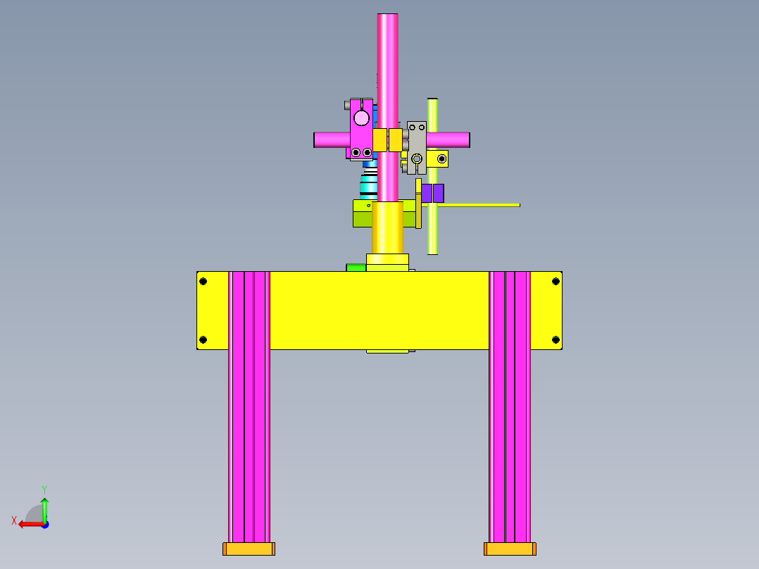 移动式视觉检测工装后视图