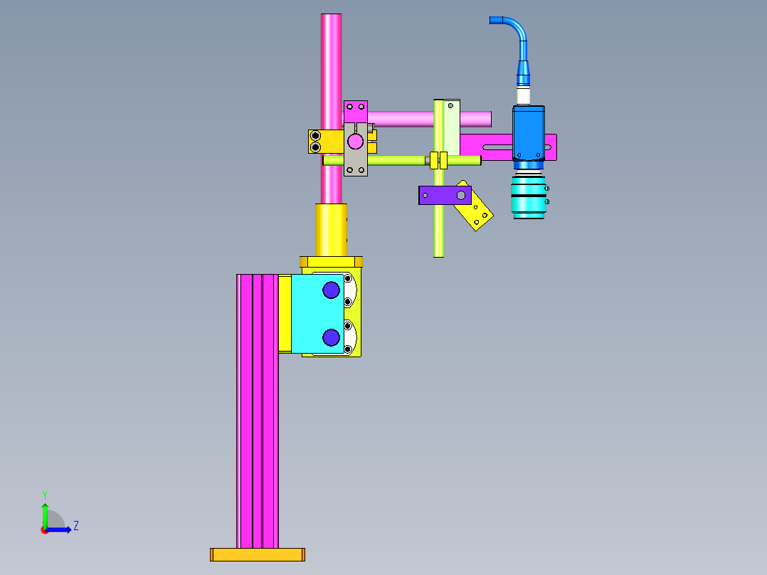 移动式视觉检测工装左视图