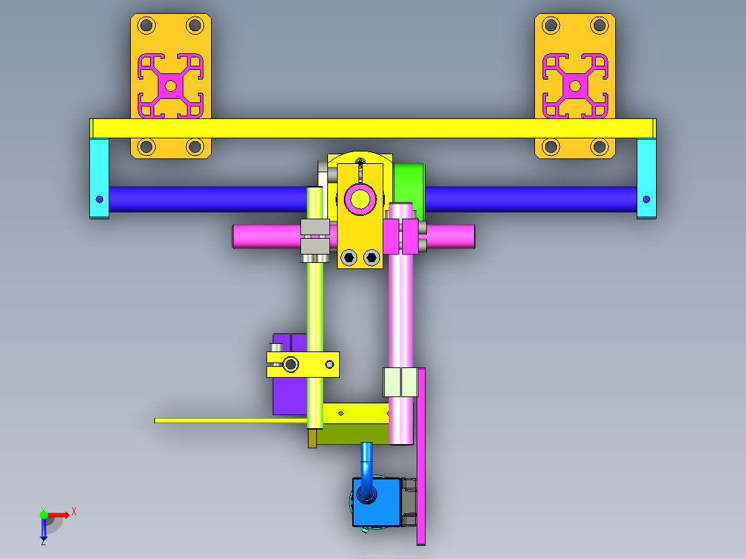 移动式视觉检测工装俯视图