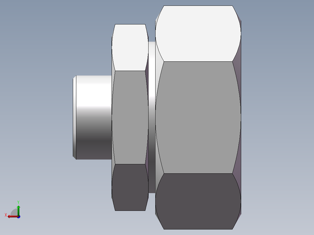 直通变径接头、2C-26-52后视图
