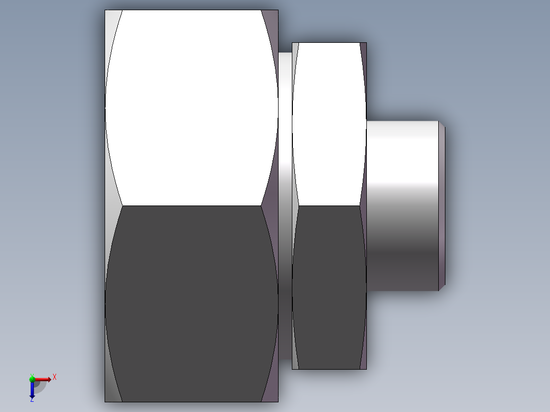 直通变径接头、2C-26-52俯视图