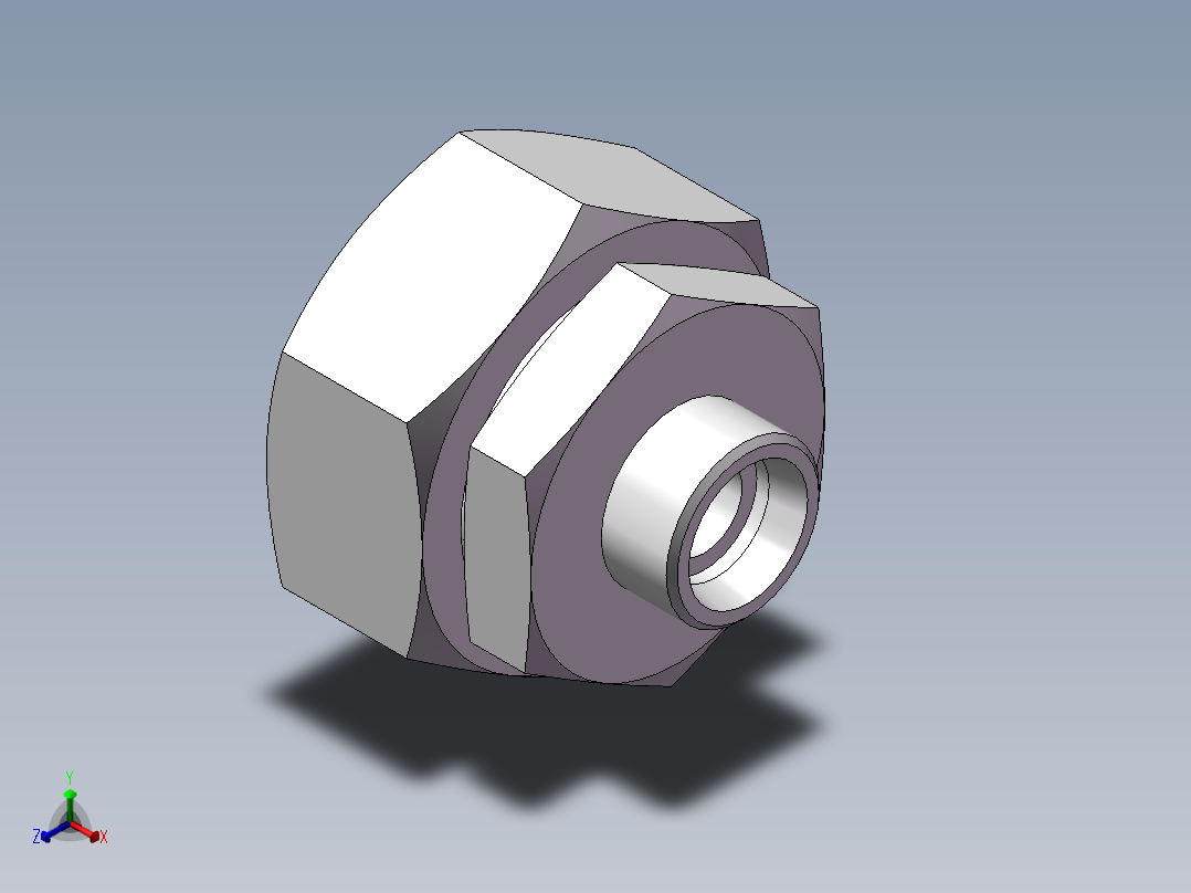 直通变径接头、2C-26-52正等轴测图