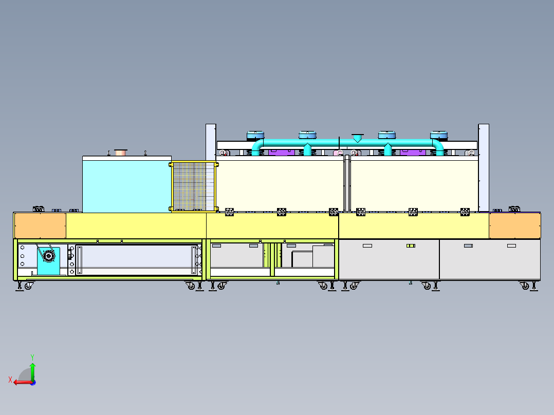 网链式隧道炉 1836772后视图