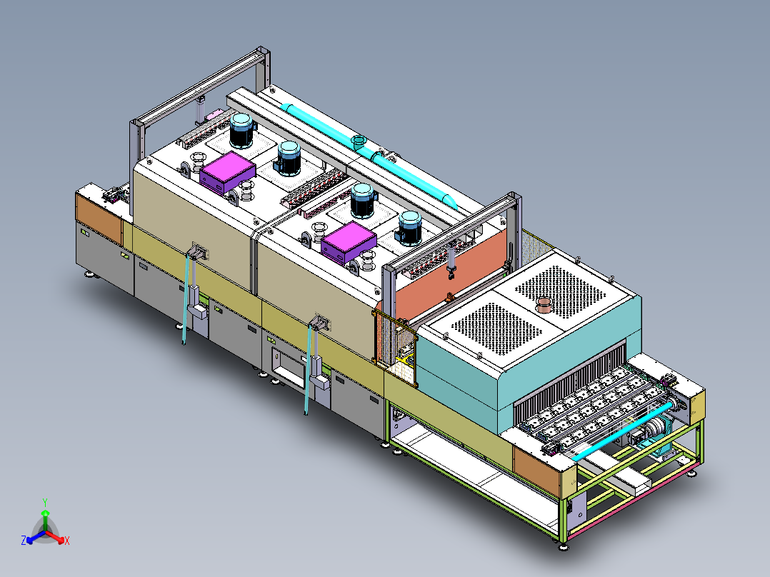 网链式隧道炉 1836772正等轴测图