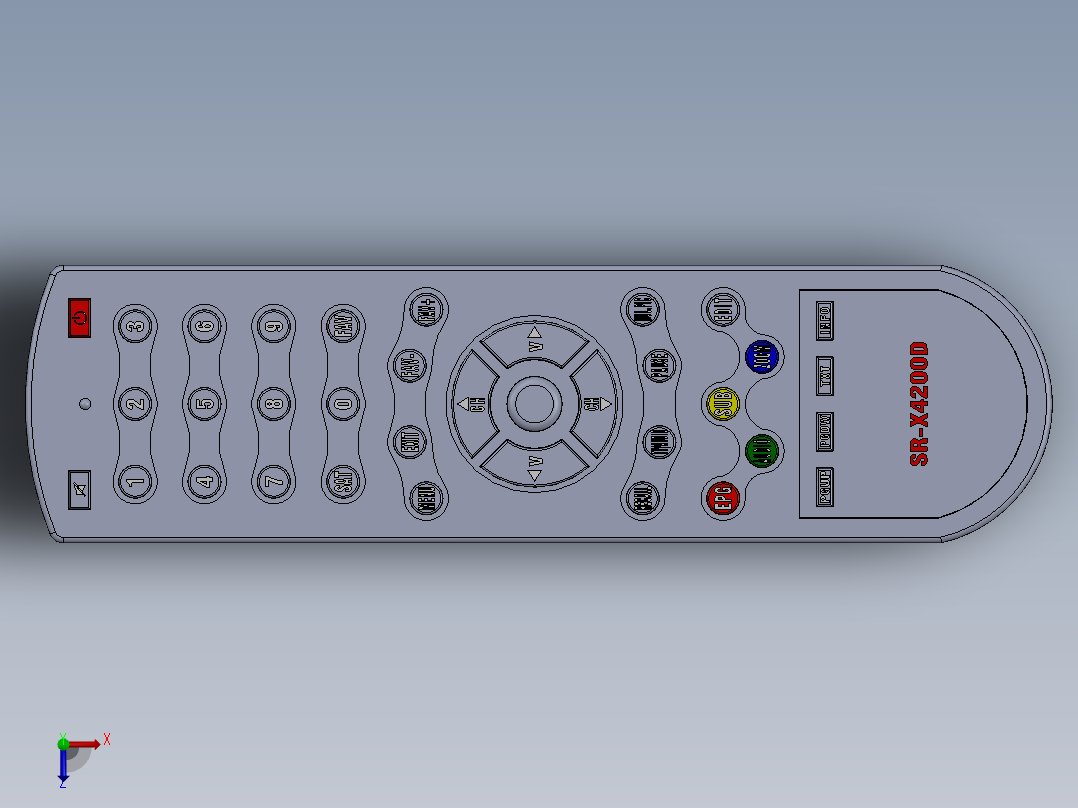 遥控器、遥控板(13)俯视图