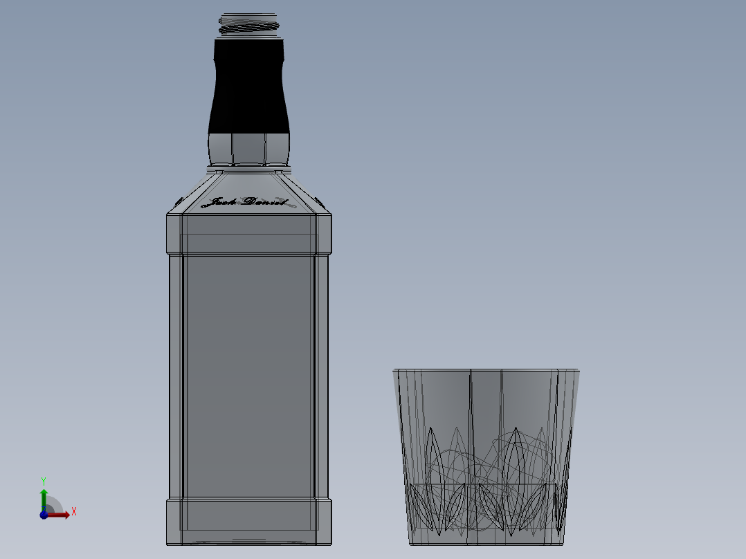 玻璃器子、杯子(26)前视图