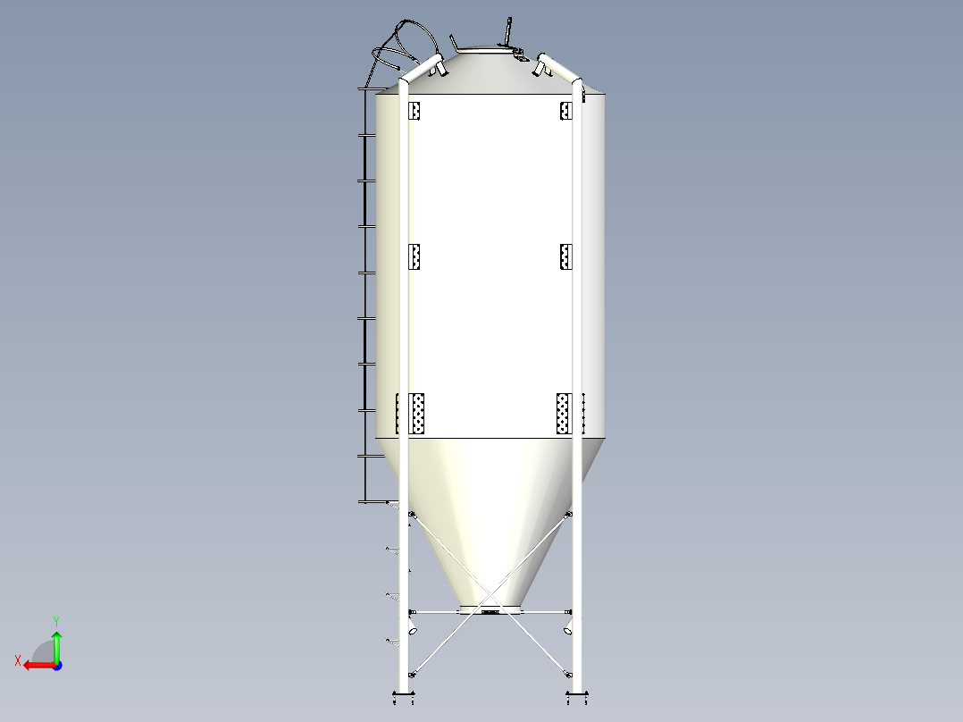 B3004095-筒仓 GRP 40立方米后视图