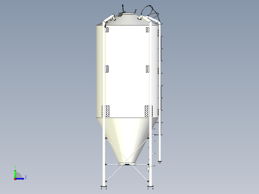 B3004095-筒仓 GRP 40立方米左视图