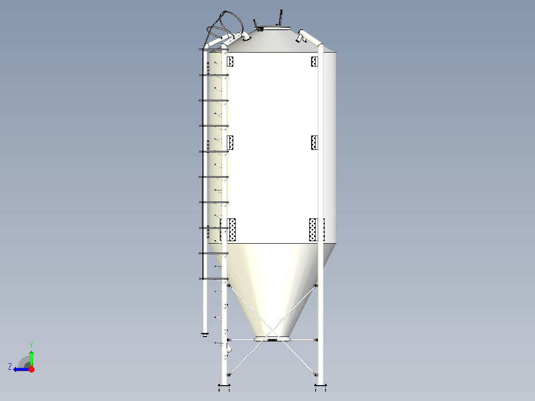 B3004095-筒仓 GRP 40立方米右视图