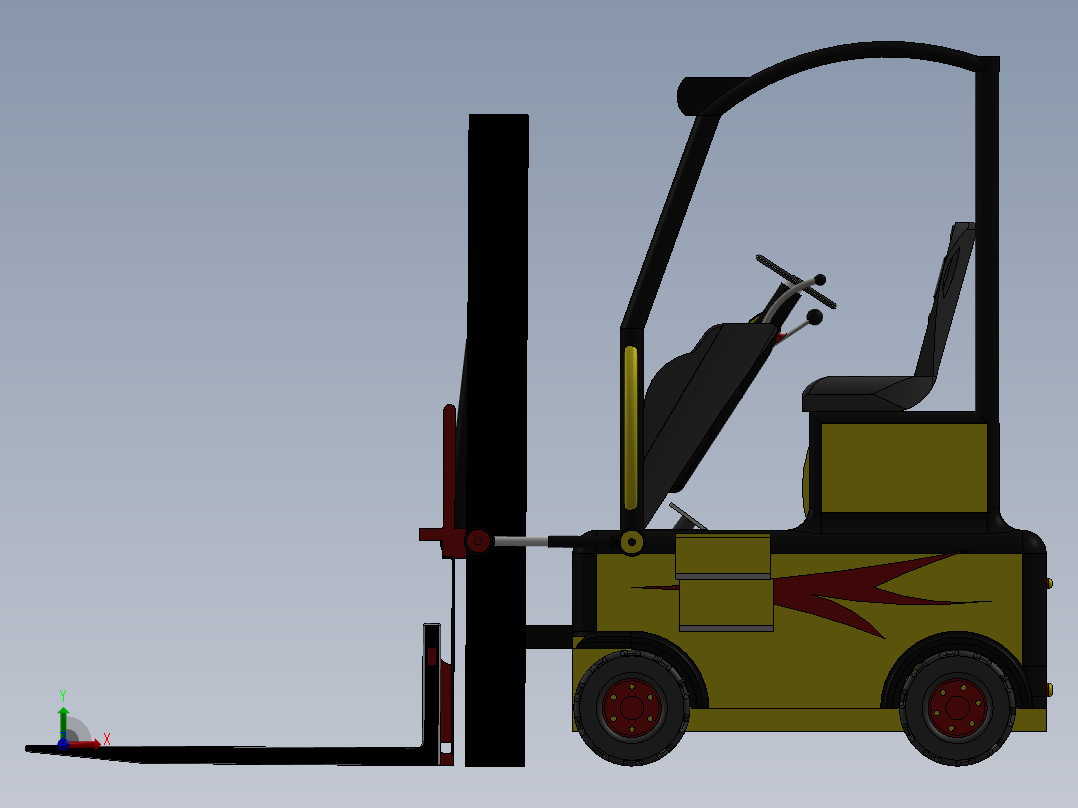 叉车、 斗山 叉车 SW前视图