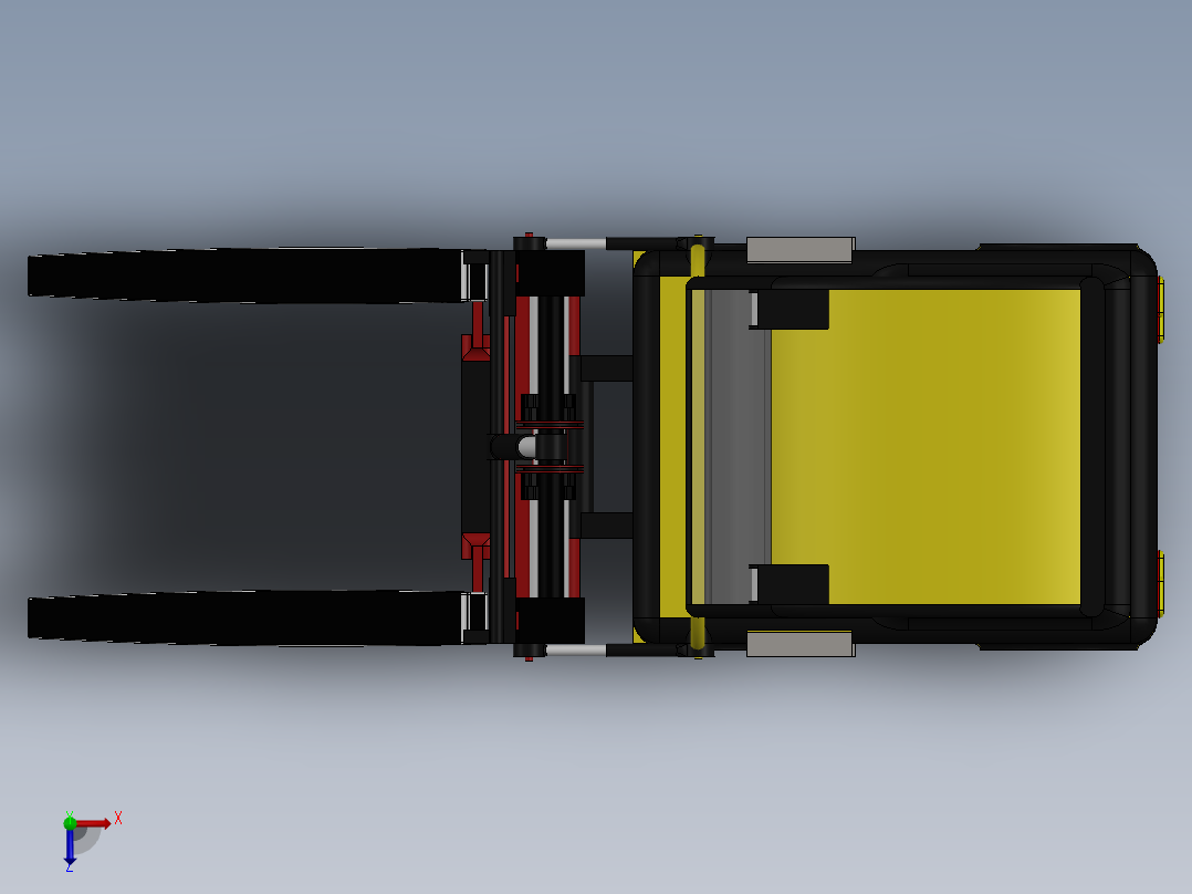 叉车、 斗山 叉车 SW俯视图