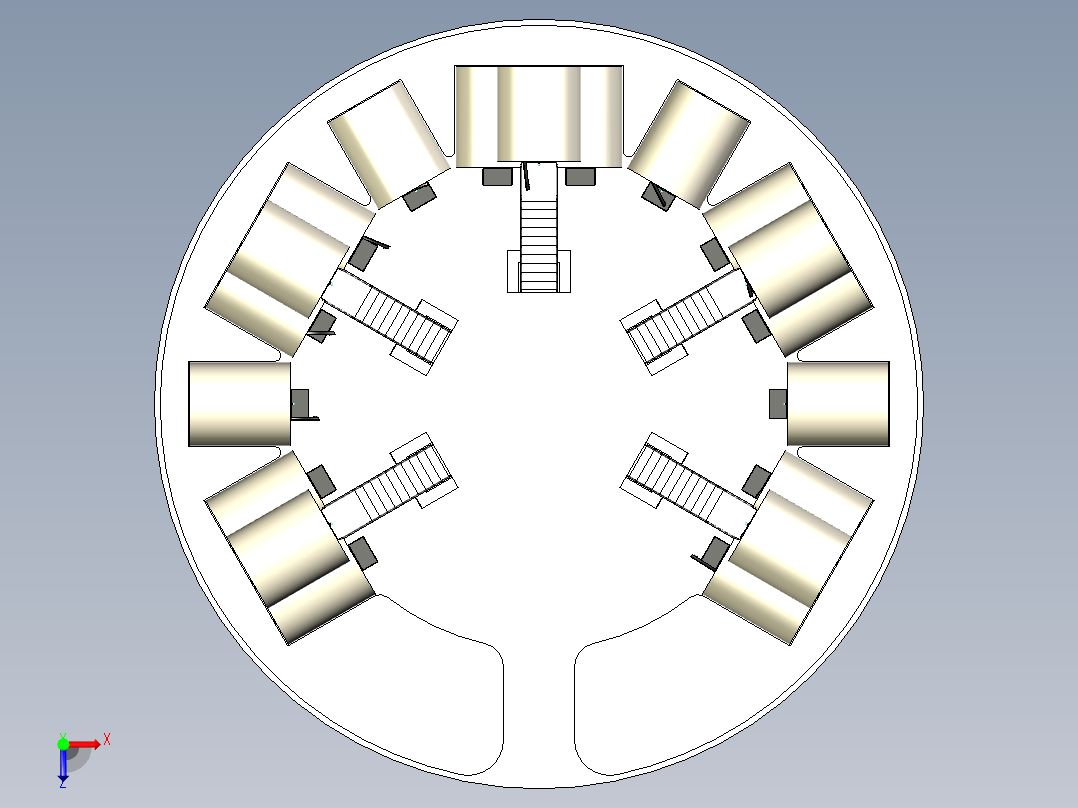 B2005137-主机el  旅舍俯视图
