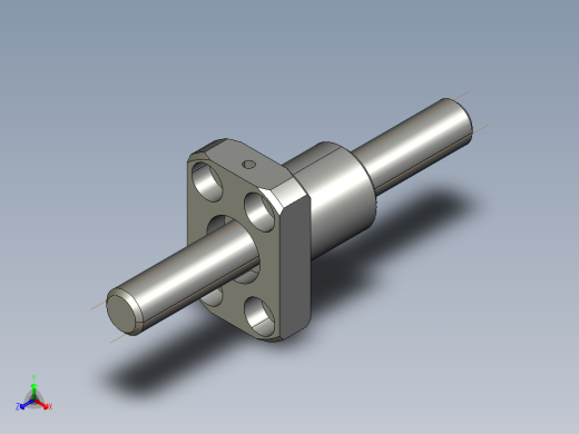 JF1003-3滚珠丝杆3D模型