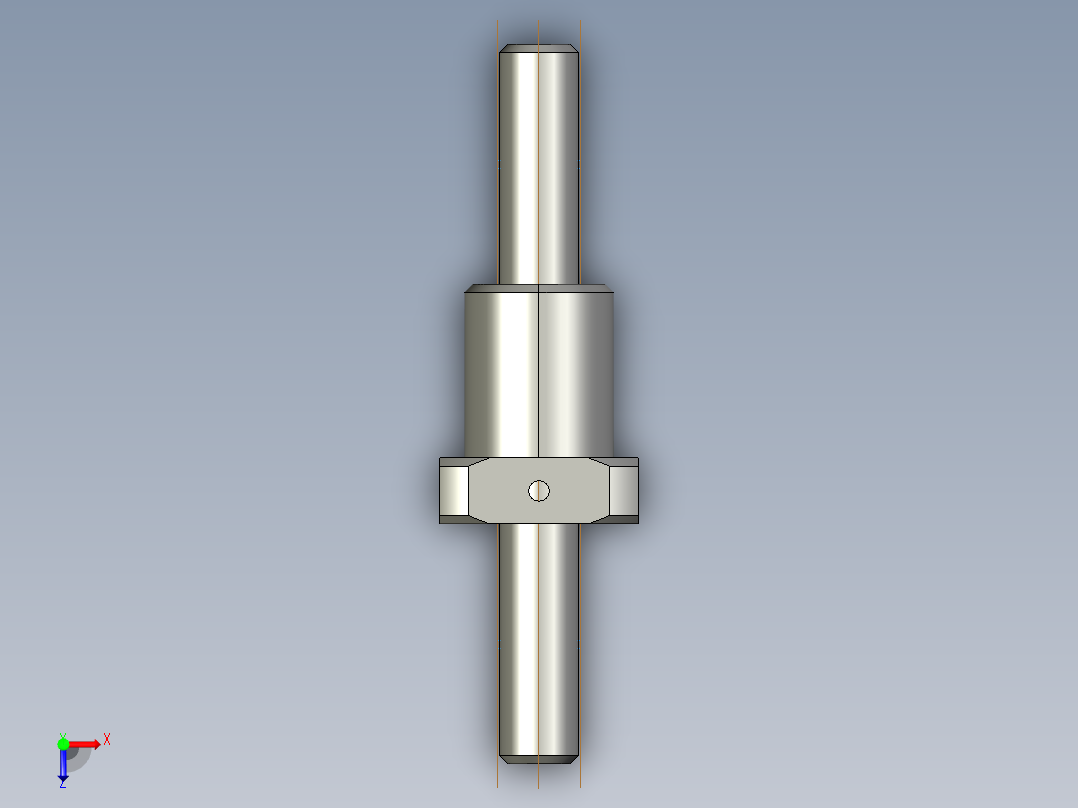 JF1003-3滚珠丝杆3D模型俯视图