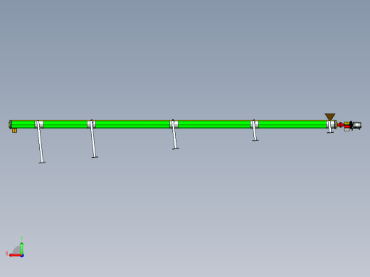 螺旋输送机的设计含proe三维及8张CAD图后视缩略图