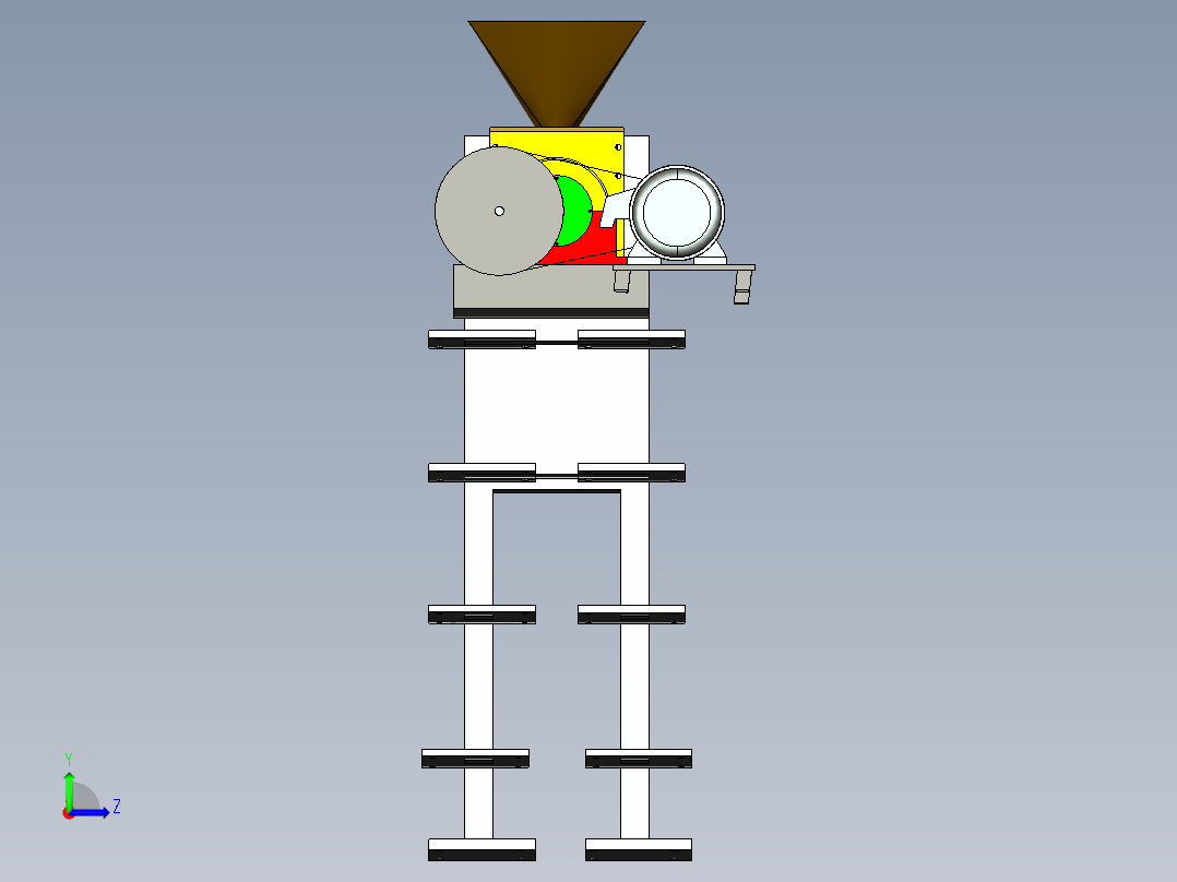 螺旋输送机的设计含proe三维及8张CAD图左视图