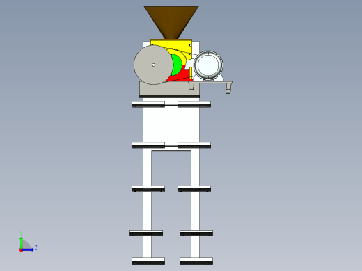 螺旋输送机的设计含proe三维及8张CAD图左视缩略图