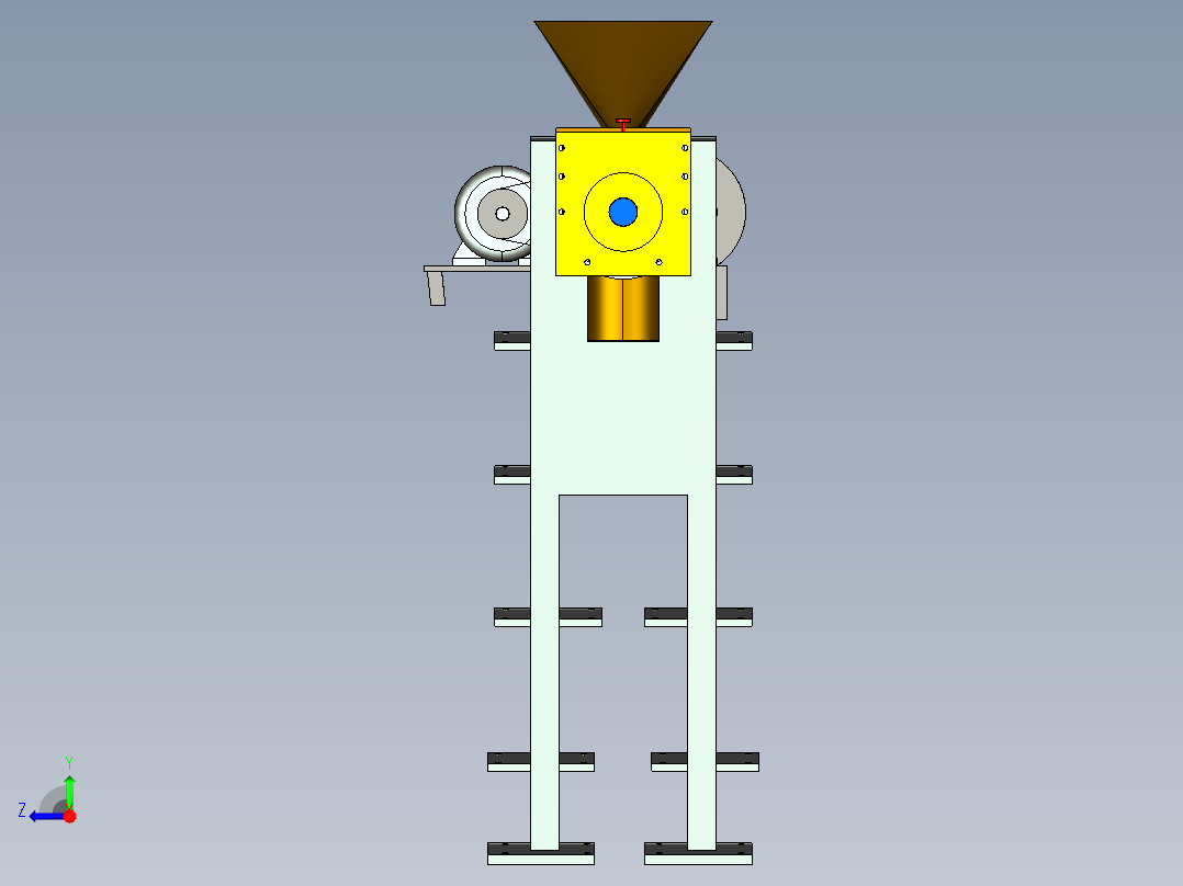 螺旋输送机的设计含proe三维及8张CAD图右视图