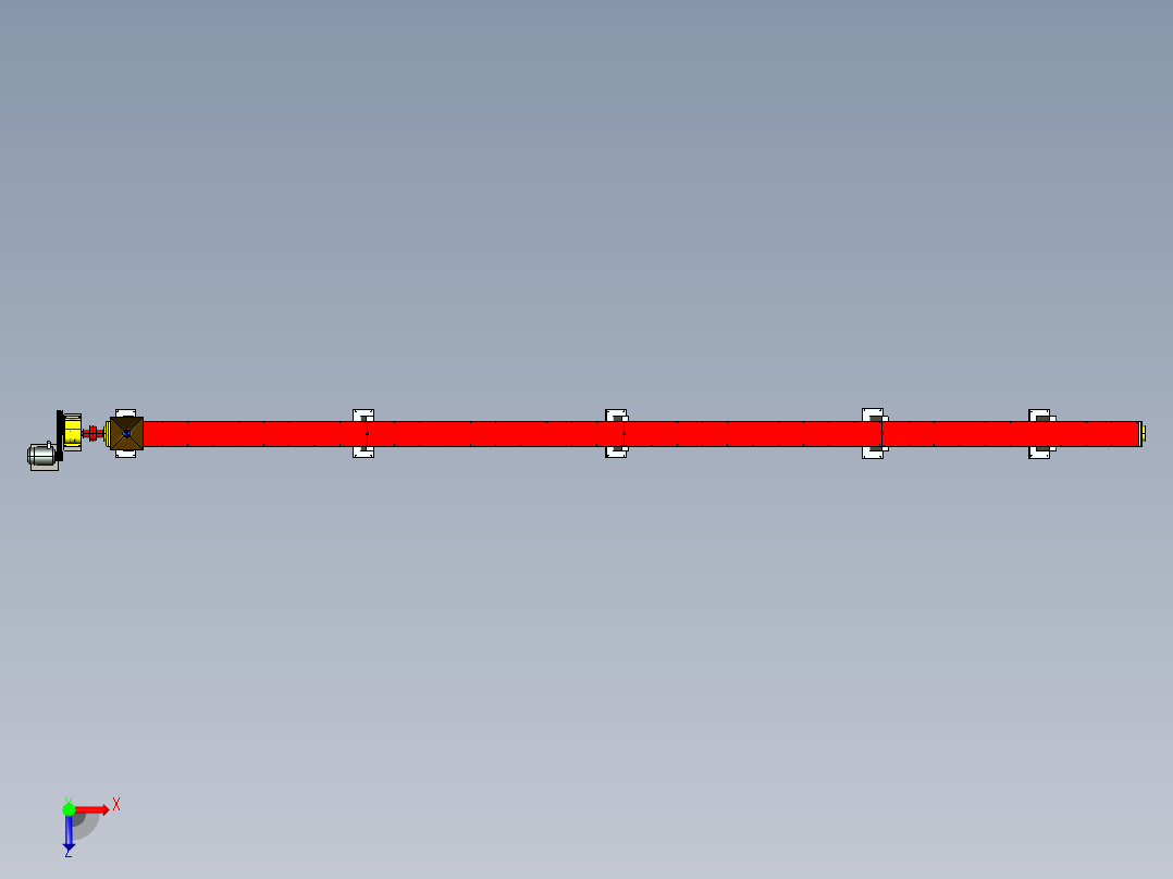 螺旋输送机的设计含proe三维及8张CAD图俯视图