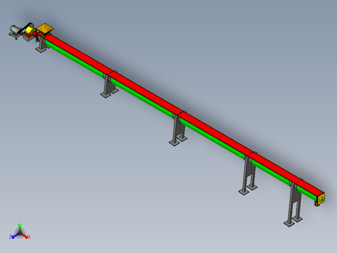 螺旋输送机的设计含proe三维及8张CAD图正等轴测图