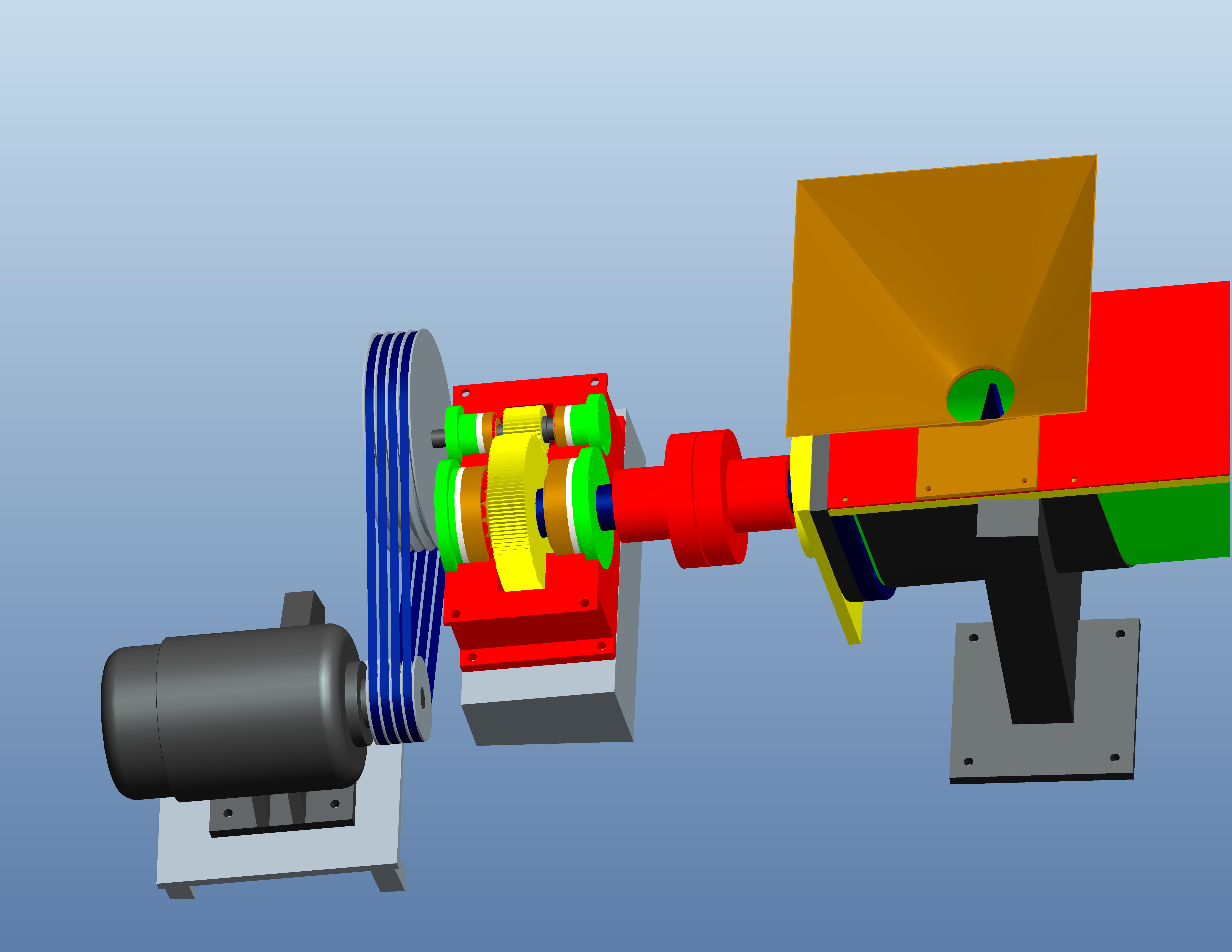 螺旋输送机的设计含proe三维及8张CAD图