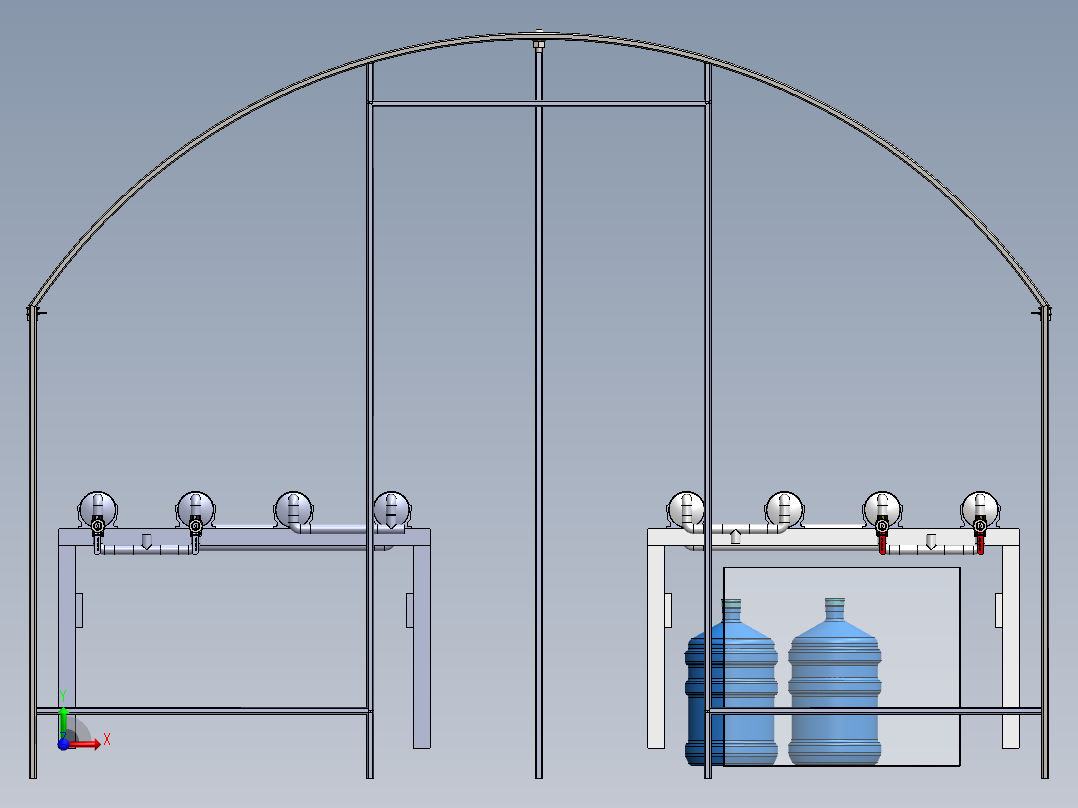 水培温室前视图