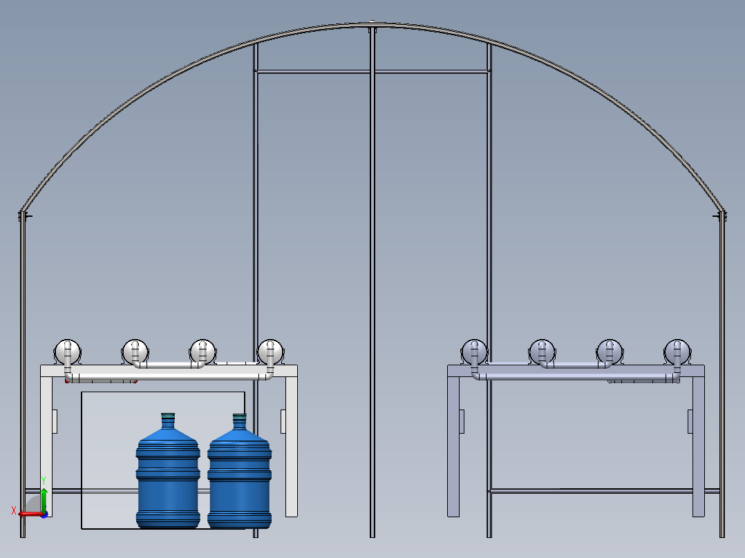 水培温室后视图