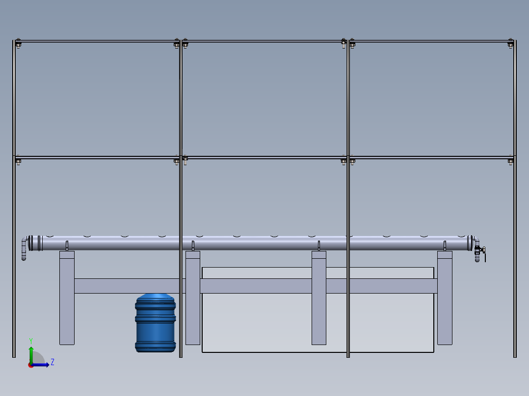 水培温室左视图