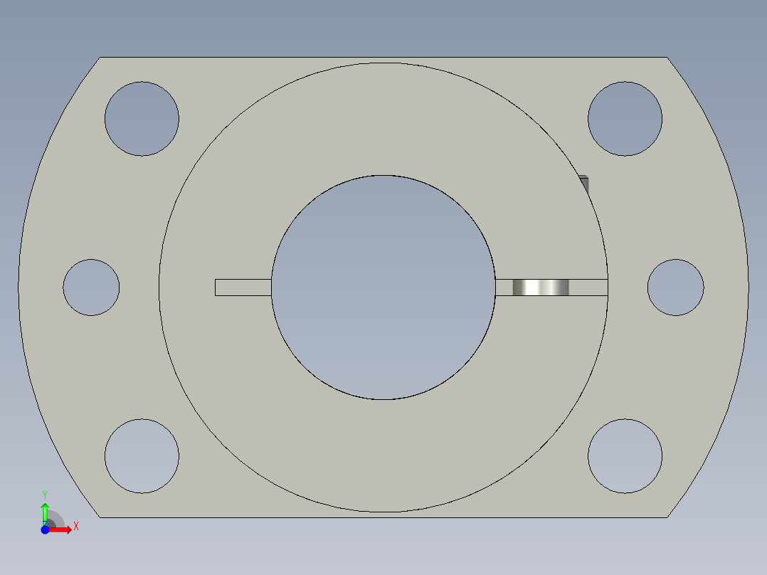 GBR11-D20支撑座YIHEDA前视图