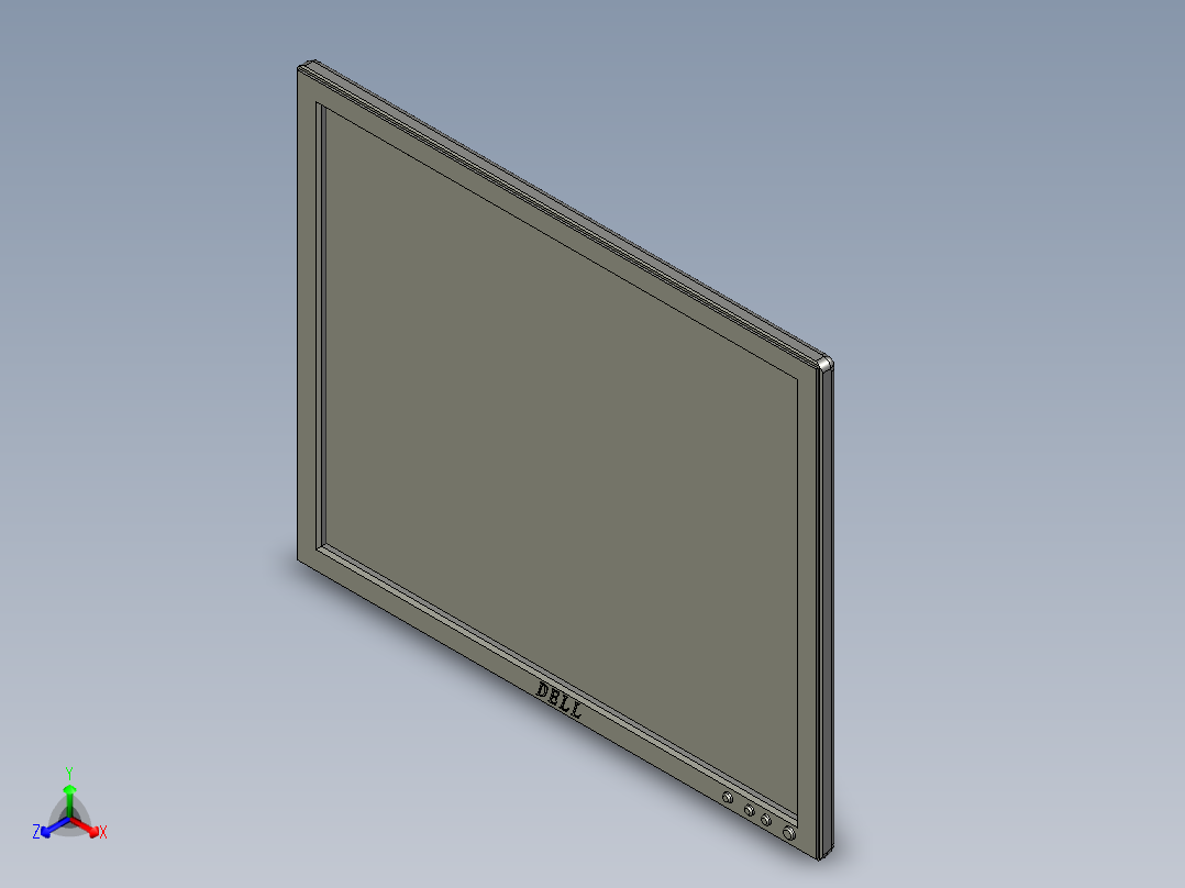 22戴尔显示器E1715SAG1正等轴测图