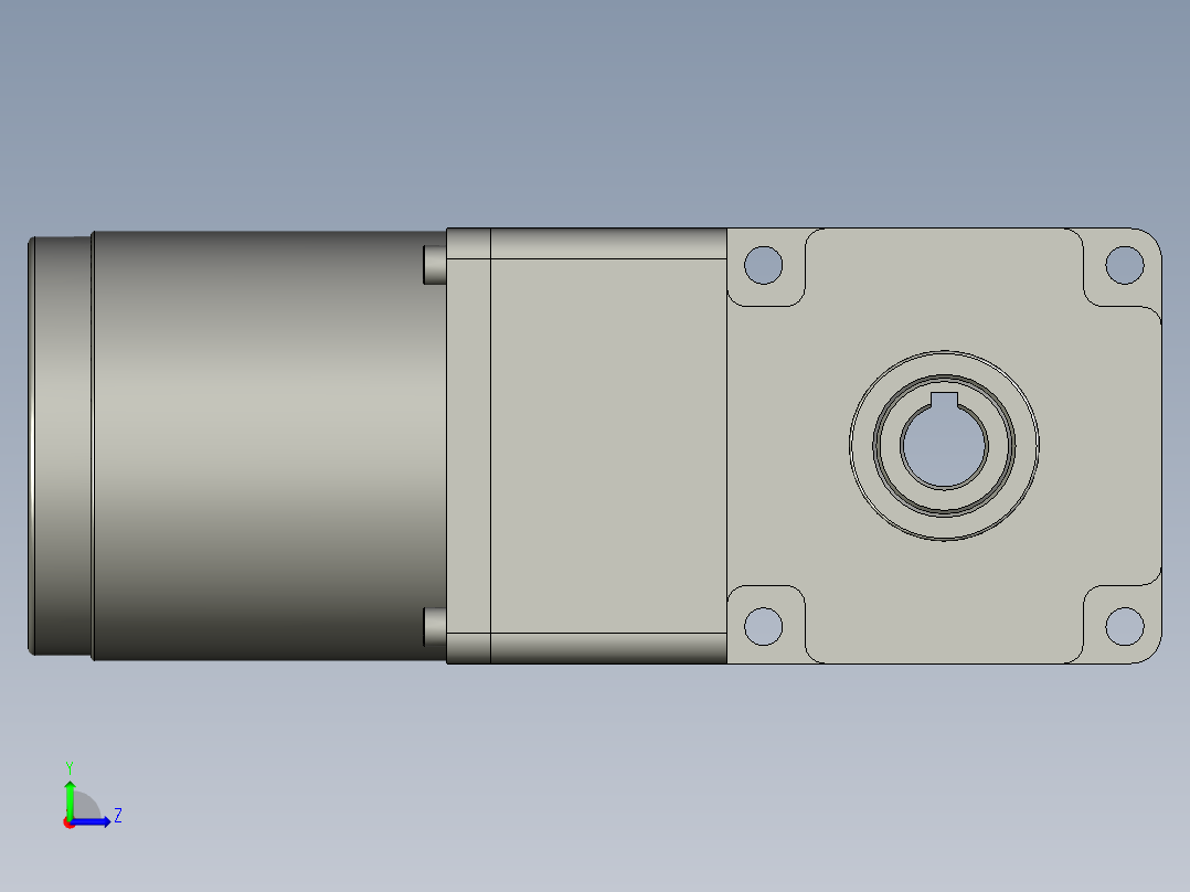 80AC(25W)微型交流齿轴组合型电机80YS25WGV11-80GK3H左视图