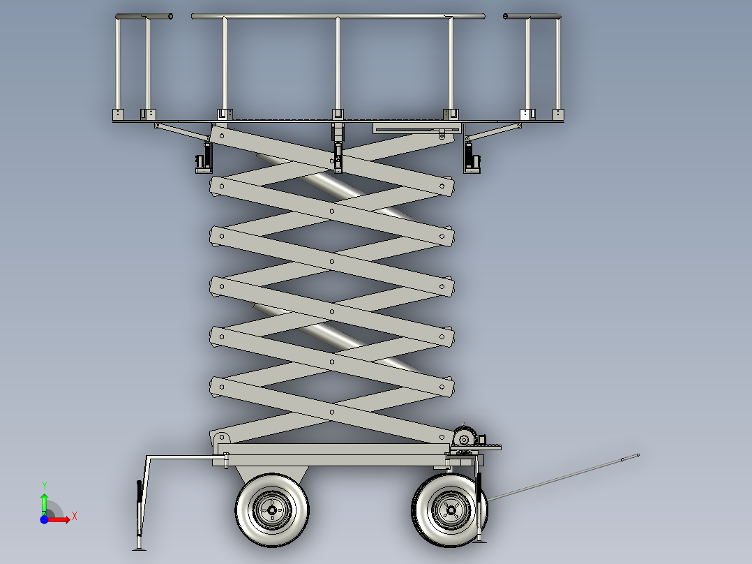 无线遥控登高平台检修作业车前视图