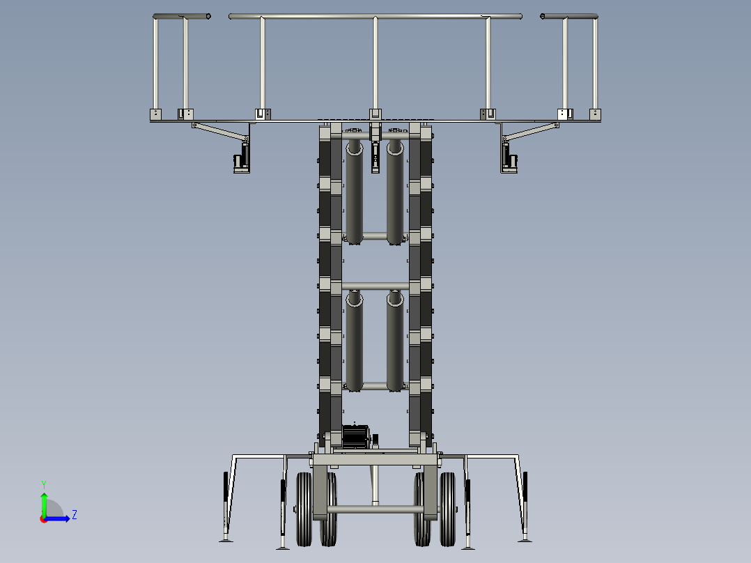 无线遥控登高平台检修作业车左视图