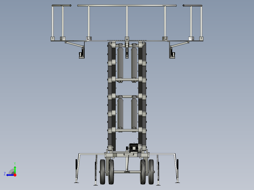 无线遥控登高平台检修作业车右视图
