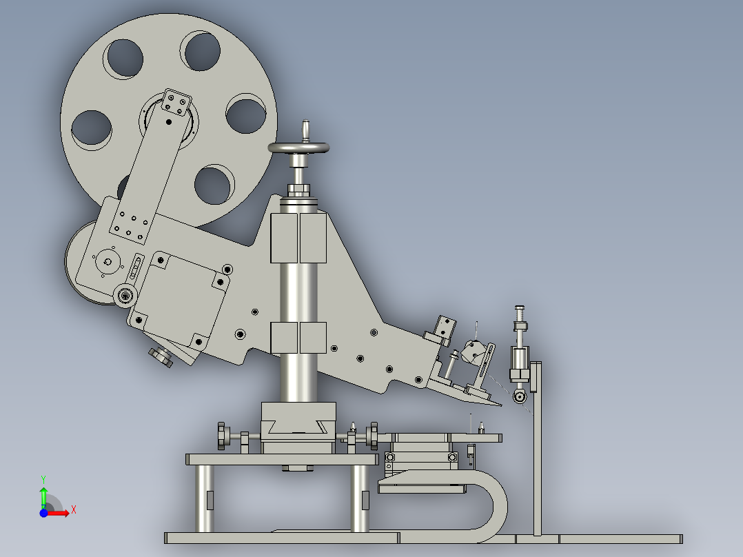 数码电子自动组装生产线设计-M08505-03-000贴标模组-V1前视图
