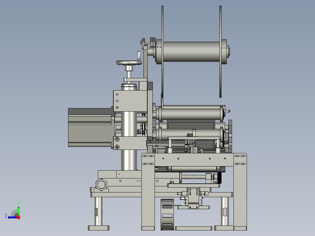 数码电子自动组装生产线设计-M08505-03-000贴标模组-V1右视图