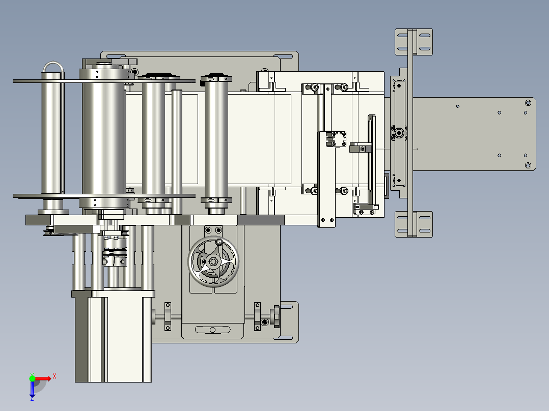 数码电子自动组装生产线设计-M08505-03-000贴标模组-V1俯视图