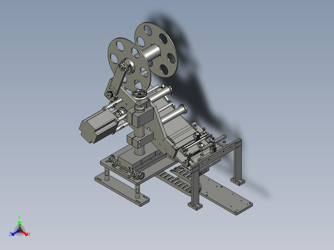 数码电子自动组装生产线设计-M08505-03-000贴标模组-V1正等轴测图