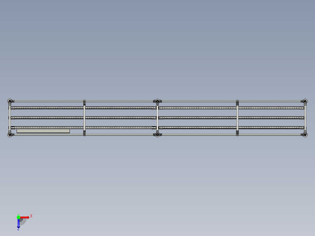 精益管流水线s俯视图