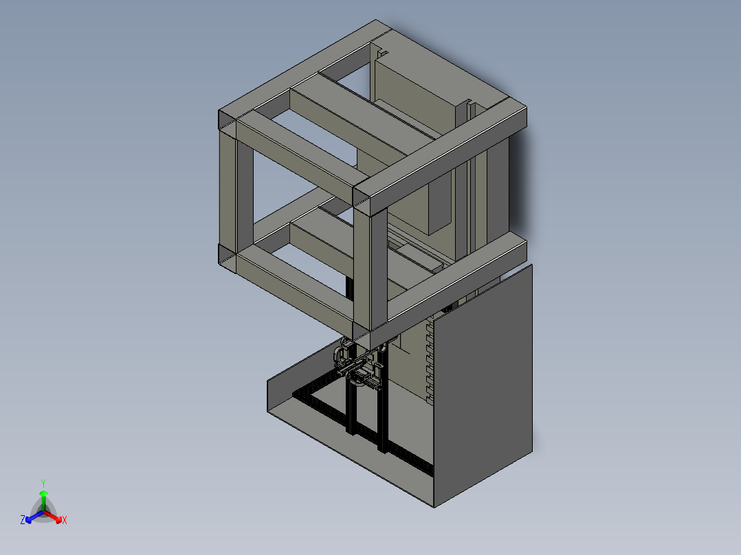 简易的窗帘布料切割装置主视图
