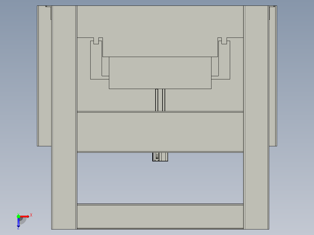 简易的窗帘布料切割装置俯视图