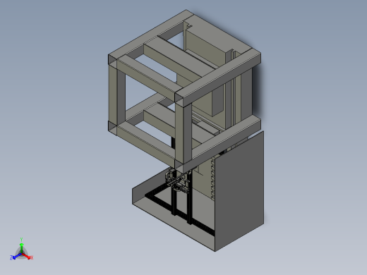 简易的窗帘布料切割装置正等轴测缩略图