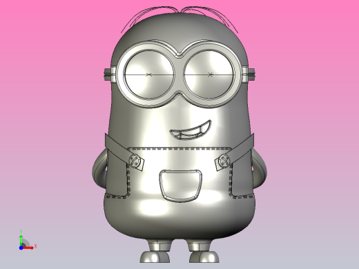 小黄人模型前视缩略图