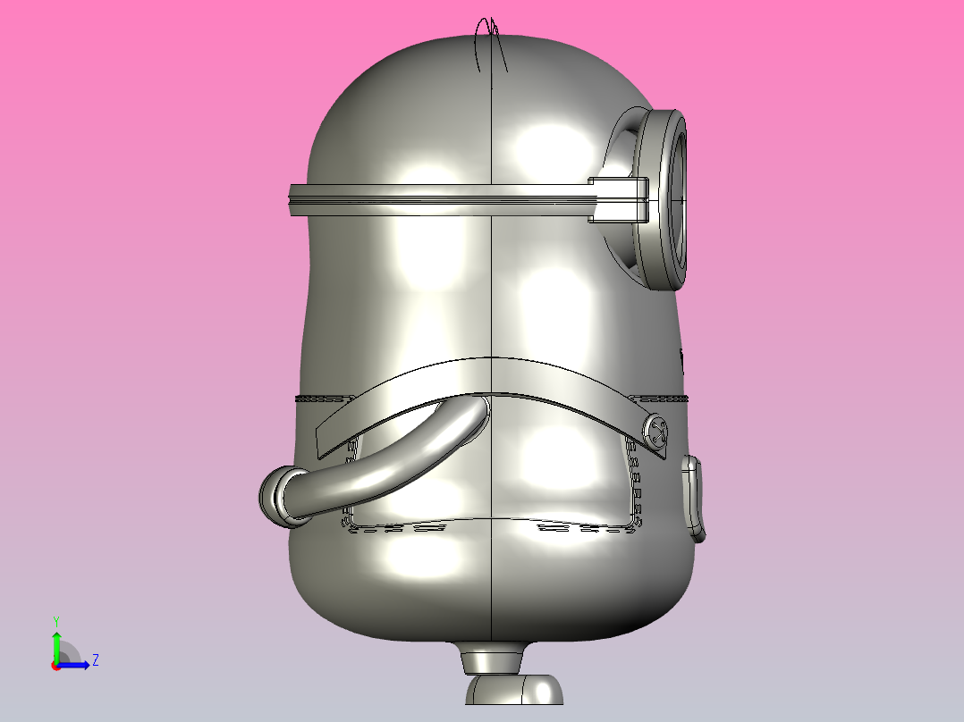 小黄人模型左视图