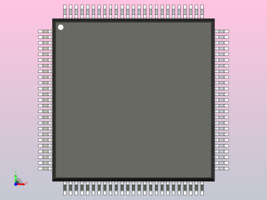 QFP 封装（四方扁平封装）QFP50P1660X1660X245-100N前视缩略图